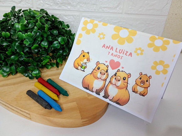 Kit de Colorir 14x10 Capivara