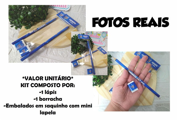 Kit Escolar Lápis + Borracha One Piece