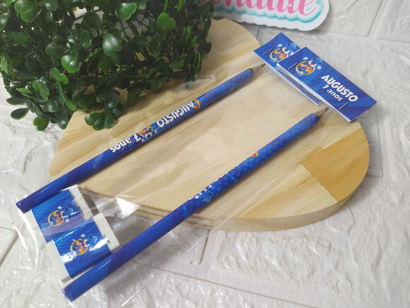 Kit Escolar Lápis + Borracha Sonic o Filme