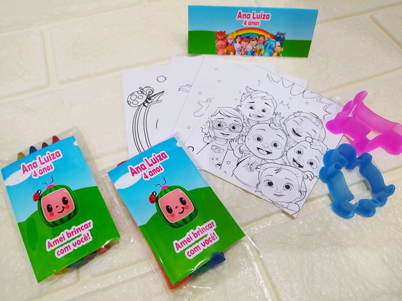 Kit Massinha E Kit De Colorir Cocomelon