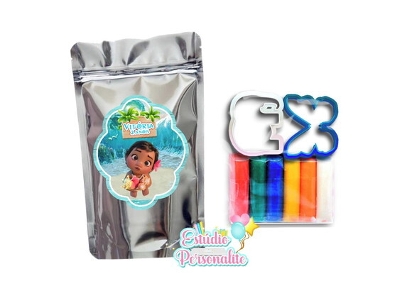 Kit massinha no saquinho metalizado Moana Baby