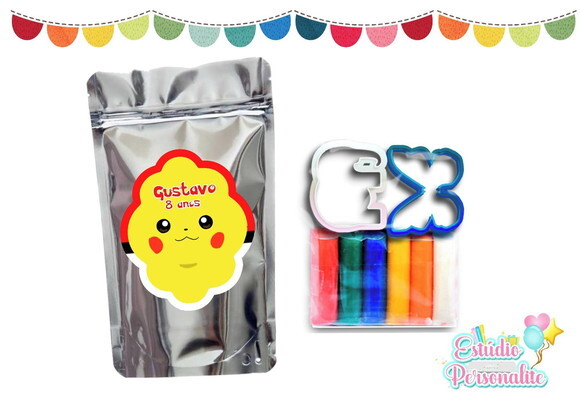 Kit Massinha no Saquinho metalizado Pokémon