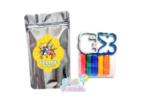 Kit Massinha no Saquinho Metalizado Sonic