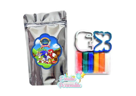 Kit Massinha no Saquinho Metalizado Sonic