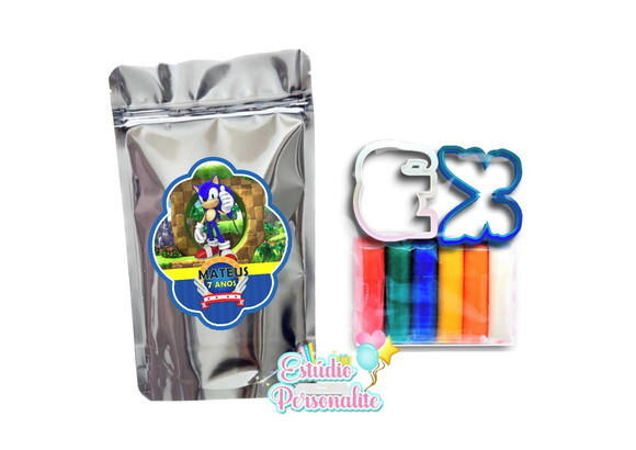 Kit Massinha no Saquinho Metalizado Sonic