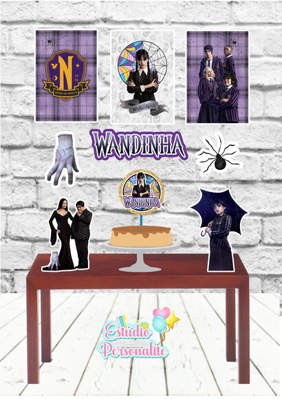 Kit Só Um Bolinho Wandinha Addams