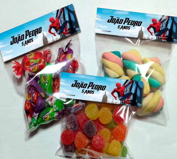 Lapela com Saquinho Vazio Homem Aranha