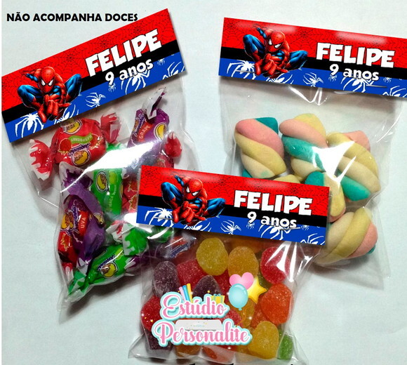 Lapela com Saquinho Vazio Homem Aranha.