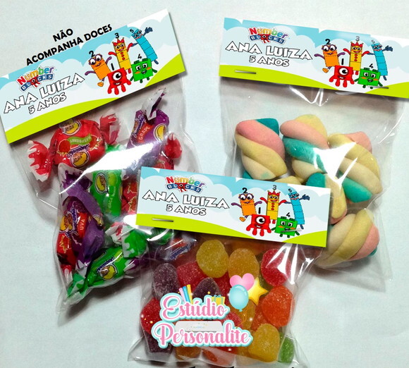 Lapela com Saquinho Vazio Numberblocks
