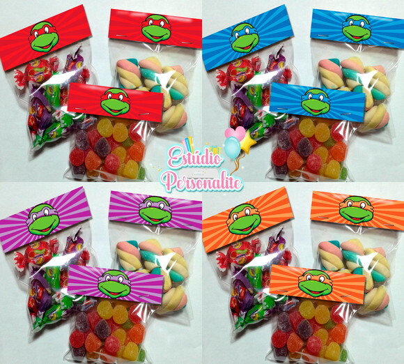 Lapela com Saquinho Vazio Tartarugas Ninja