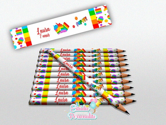 Lápis Fidget Toys Pop It