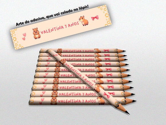 Lápis Personalizado Capivara