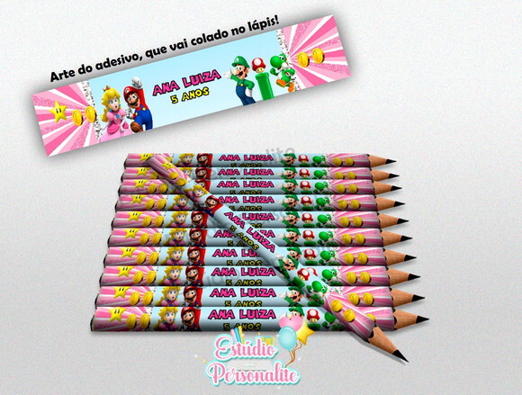 Lápis Super Mario Princesa Peach