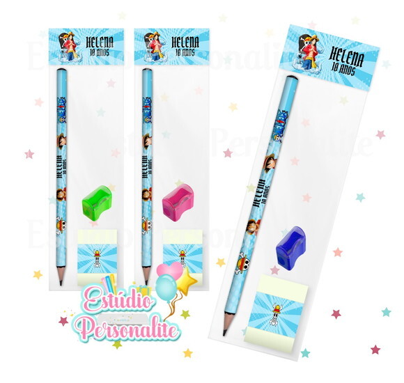Lembrancinha Kit Escolar Completo One Piece