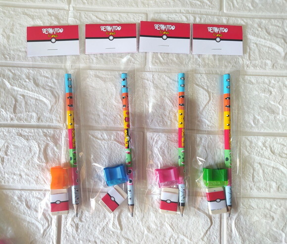 Lembrancinha Kit Escolar Completo Pokémon