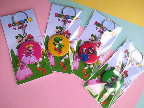 Lembrancinha Super Mario Bros Chaveiro + Embalagem