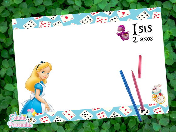 Lousa Alice no País das Maravilhas