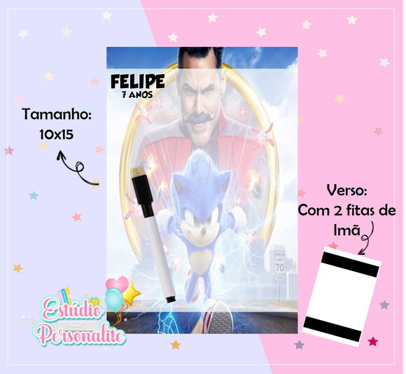 Lousa Magnética Sonic O Filme