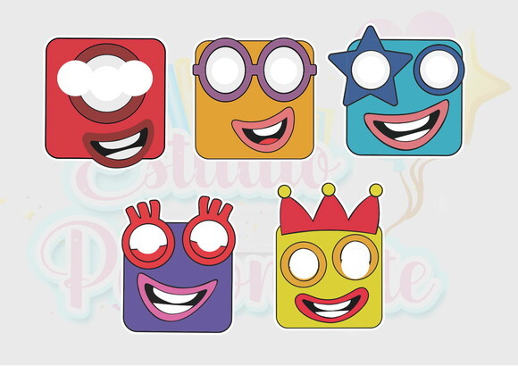 Máscara de Papel Numberblocks
