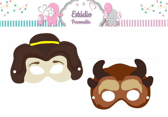 Máscaras A Bela e a Fera