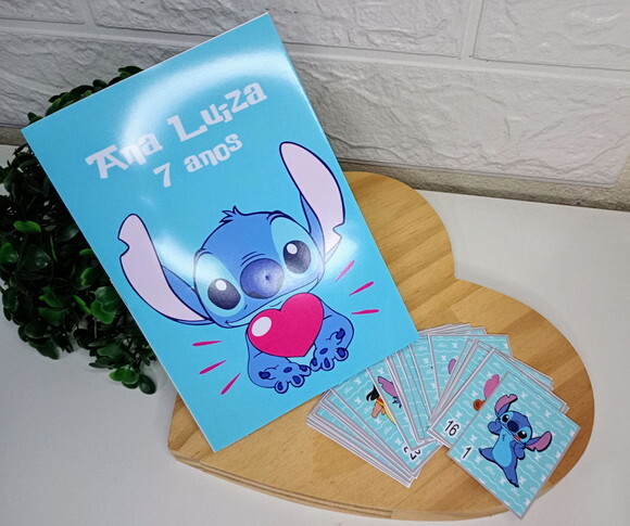Mini Álbum de Figurinhas Stitch
