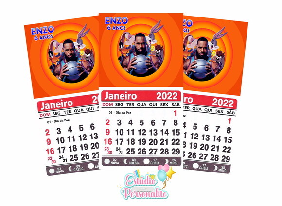 Mini Calendário 2022 Space Jam Um Novo Legado