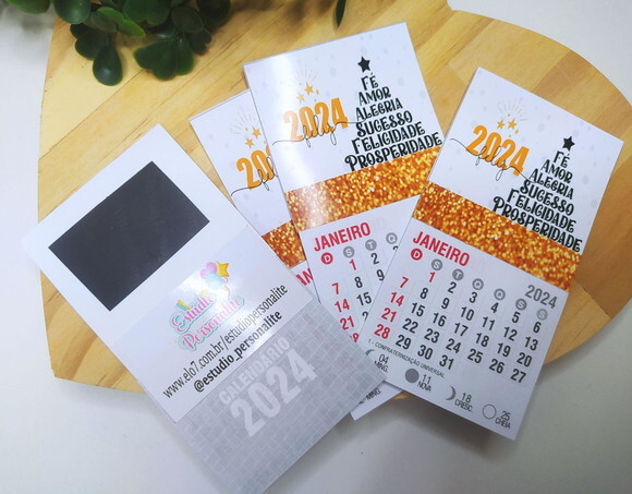 Mini Calendário 2024 Ano Novo
