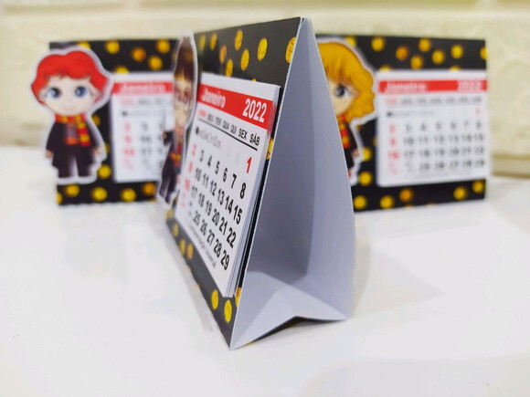 Mini Calendário de Mesa Harry Potter.