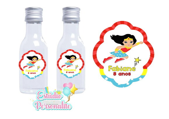 Mini Garrafinha Mulher Maravilha