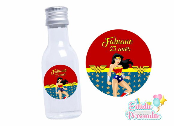 Mini Garrafinha Mulher Maravilha