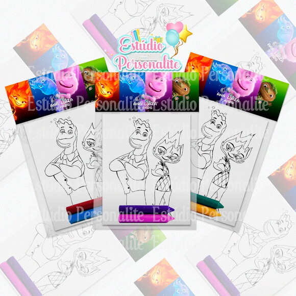 Mini Kit de Colorir Filme Elementos