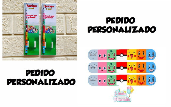 Pedido Personalizado Cliente Jade / Tema Pokémon