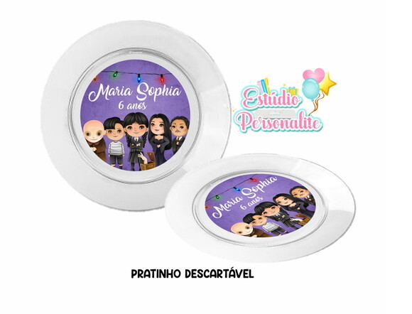 Pratinho Descartável Wandinha Addams