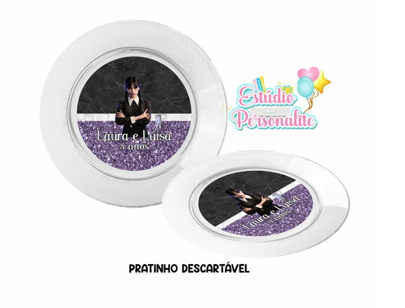 Pratinho Descartável Wandinha Addams