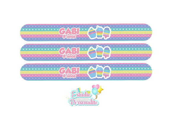 Pulseira Bate Enrola Fidget Toys Pop It
