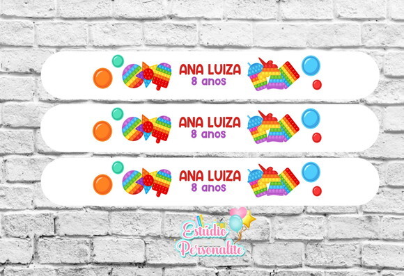 Pulseira Bate Enrola Fidget Toys Pop It