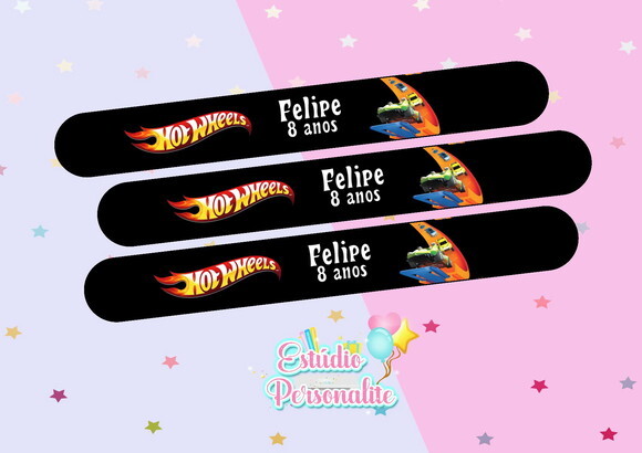 Pulseira Bate Enrola Hot Wheels