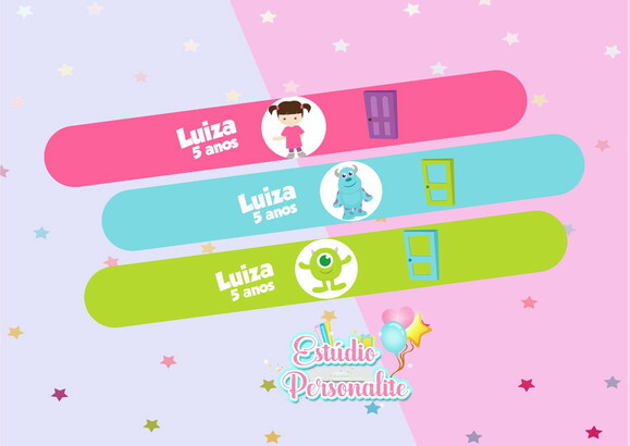 Pulseira Bate Enrola Monstros Sa