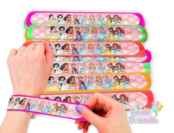 Pulseira Bate Enrola Princesas Disney (aquarela)