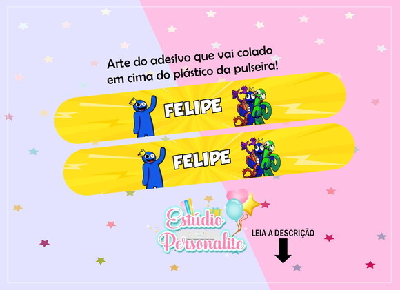 Pulseira Bate Enrola Rainbow Friends