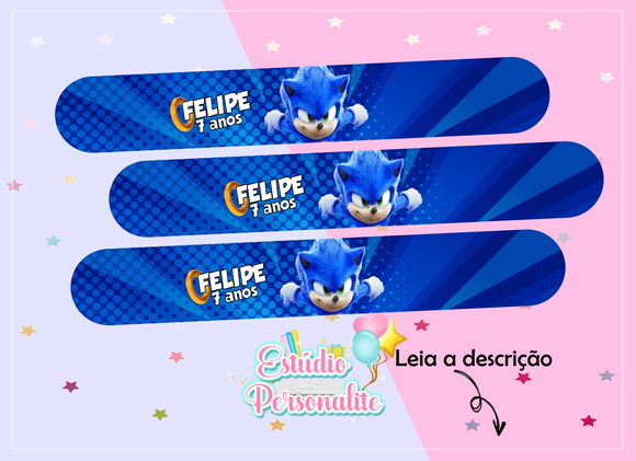 Pulseira Bate Enrola Sonic o Filme