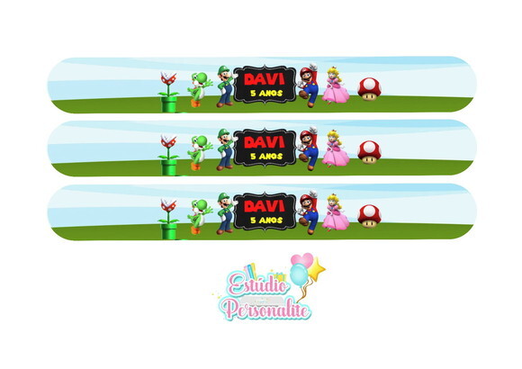 Pulseira Bate Enrola Super Mario