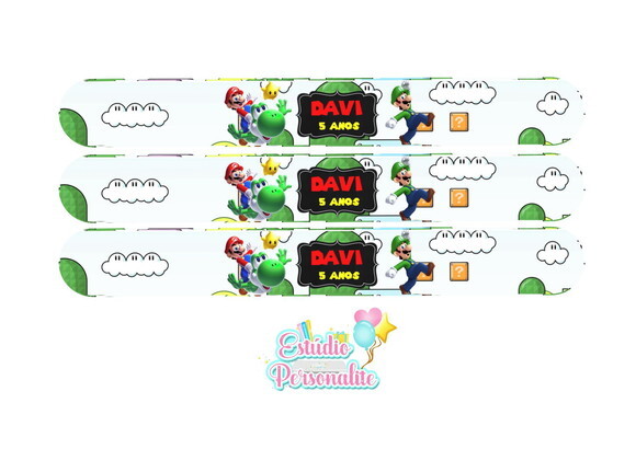 Pulseira Bate Enrola Super Mario