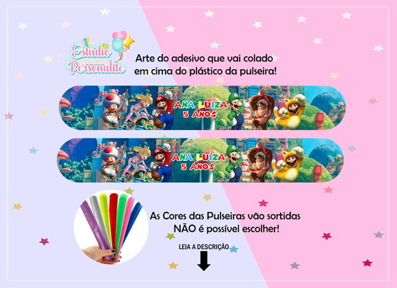 Pulseira Bate Enrola Super Mario Bros