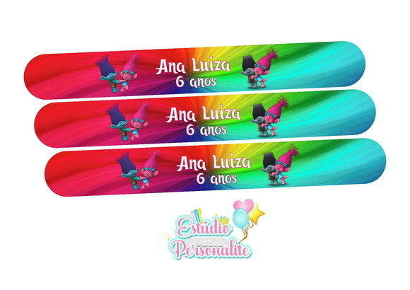 Pulseira Bate Enrola Trolls