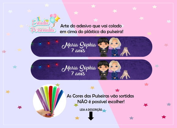 Pulseira Bate Enrola Wandinha Addams
