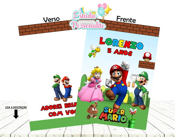 Revista de Colorir 14x10 Super Mario