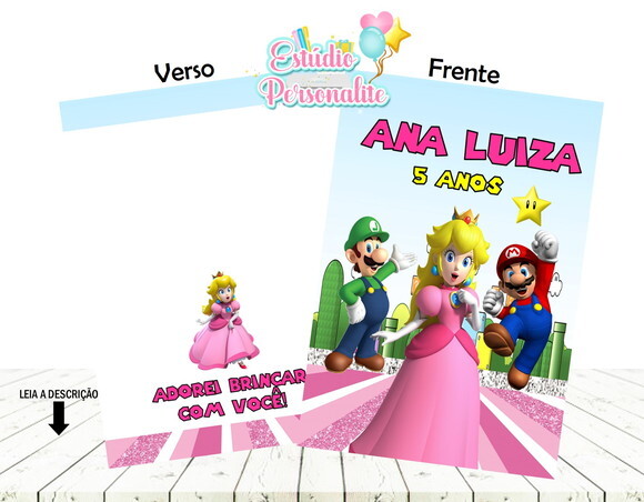 Revista de Colorir 14x10 Super Mario Princesa Peach