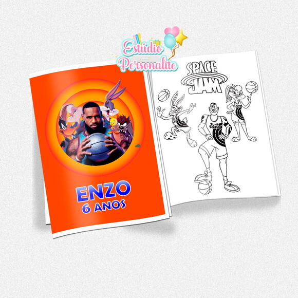 Revista de Colorir Space Jam Um Novo Legado