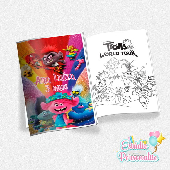 Revista de Colorir Trolls 2